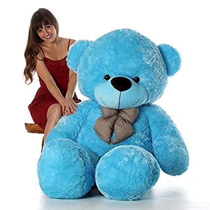 CLICK4DEAL RT Soft Toys Cotton Teddy Bear, 6ft/180 cm (Sky Blue)