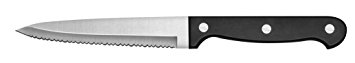 Ginsu Essential Series Stainless Steel Black Serrated Utility Knife, 05103DS