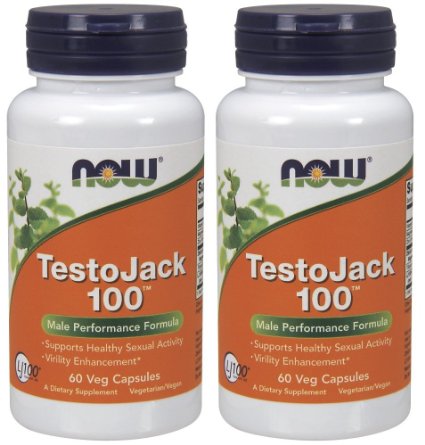 Now Foods TestoJack 100, 60 Veg Capsules, 2 Pack