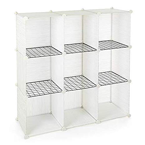 Robolife 9 Cube Storage Organizer, DIY Closet Organizer Storage Cabinet Shelves Wardrobe for Clothes, Shoes, Toys, Chartreuse