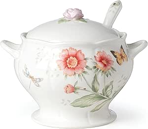 Lenox Butterfly Meadow 2-Piece Tureen & Ladle Set, 5.75 LB, Multi