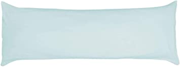 Betty Dain Stretch Jersey Body Pillowcase, 100% Knit Cotton, Soft Covering for Body Pillow, Dual Zippers for Easy Off/On, Machine Washable, Fits Most Body Pillow Styles, 21 x 54 inches, Aqua