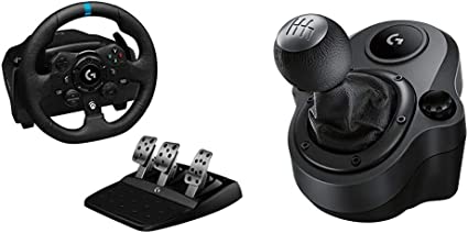 Logitech G923 Racing Wheel and Pedals, Trueforce up to 1000 Hz Force Feedback   Driving Force Shifter for G29 and G920