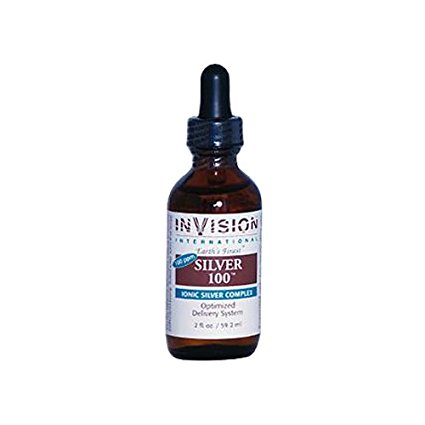 Invision International Silver 100 Ionic Silver Complex Dropper, 2 Fluid Ounce