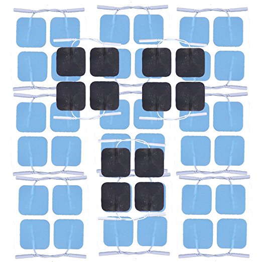 Self-adhesive Replacement Gel Re-Usable 48 Pads for HealthmateForever electrotherapy massagers (Blue Color)