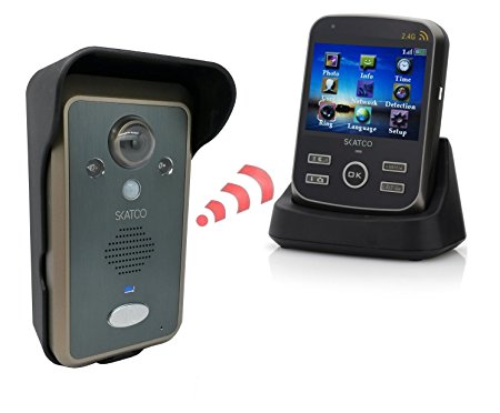 SKATCO Wireless Intercom Camera Doorbell Entry System 1000 Ft. Range