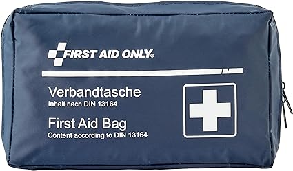 First Aid Only kit for car, KFZ DIN 13164, Blue, P-10019, Black