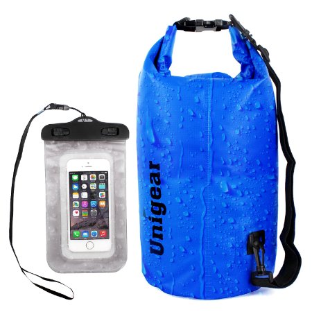 Dry Bag Sack Waterproof Floating Dry Gear Bags for Boating Kayaking Fishing Rafting Swimming Camping Canoeing and Snowboarding with Free Bonus Universal Waterproof Phone Case Bag