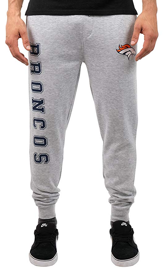 ICER Brands NFL Men's Jogger Pants Active Basic Fleece Sweatpants, Gray