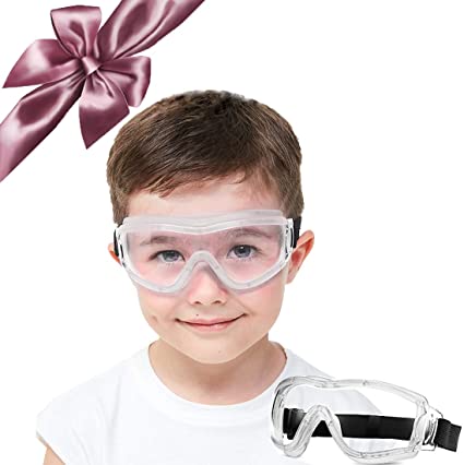 Child Safety Glasses Kids Protective Goggles Science Experiment Lab Eye Protection Ballistic Resistant Lens Anti-Fog