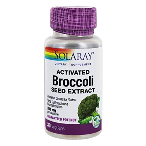 Solaray Activated Broccoli Seed Extract 350 Mg Multivitamins, 30 Count