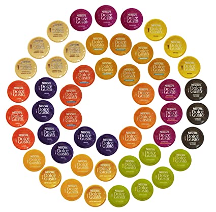 Nescafé Dolce Gusto Capsules All-inclusive Set, 50 Capsules - Variety Pack - Gift Wrap Available!