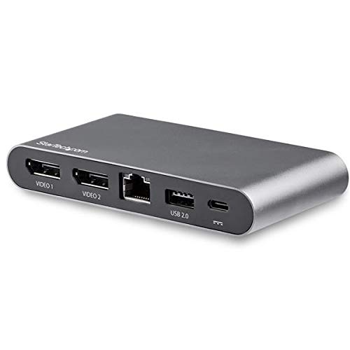 StarTech.com USB-C Multiport Adapter - Dual-Monitor - Windows - USB-C to Dual 4K DisplayPort Adapter - 2X USB-A Ports - 100W PD 3.0 - GbE