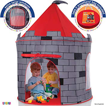 Kids Play Tent Knight Castle - Portable Kids Tent - Kids Pop Up Tent Foldable Into Carrying Bag - Childrens Play Tent For Indoor And Outdoor Use - Kids Playhouse Best Gift For Boys and Girls, Original