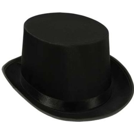 Satin Sleek Top Hat (black) Party Accessory  (1 count)