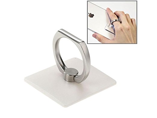 Blitz® Universal Ring Finger Holder 360° Stand Rotating Grip Car Mount for Mobile Phone Tablet iPad iPhone Samsung (White)