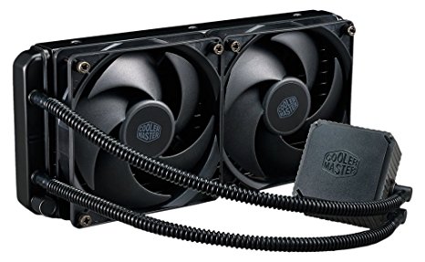 Cooler Master Seidon 240V CPU Liquid Cooler '240mm Radiator, 2x 120mm Silencio PWM Fan, Blue LED' RL-S24V-24PK-R1