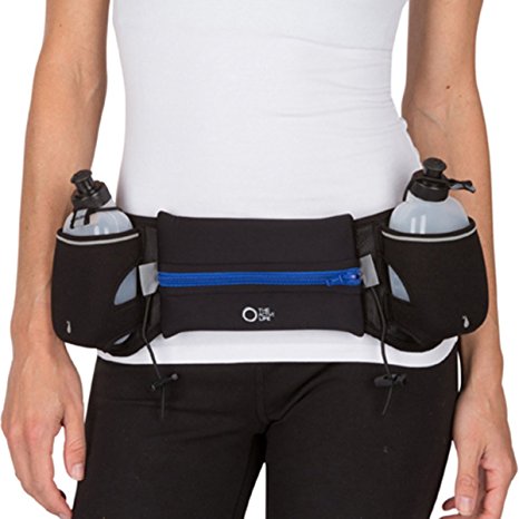 Hydration Belt, Best for Runners - Two 10-Ounce BPA Free Water Bottles - Leak Proof & Lightweight Waist Pack and Running Pouch - Going Out of Business Must Liquidate!