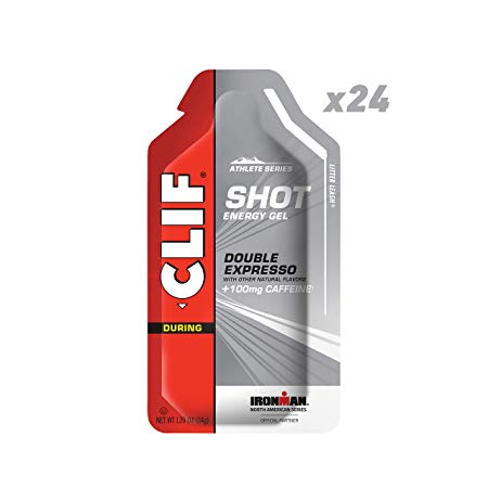 CLIF SHOT - Energy Gel - Double Expresso Flavor - With Caffeine (1.2 Ounce Packet, 24 Count)
