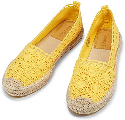 casuel Women’s Espadrille Flats, Slip Ons Sneakers Casual Canvas Shoes Comfortable Loafer