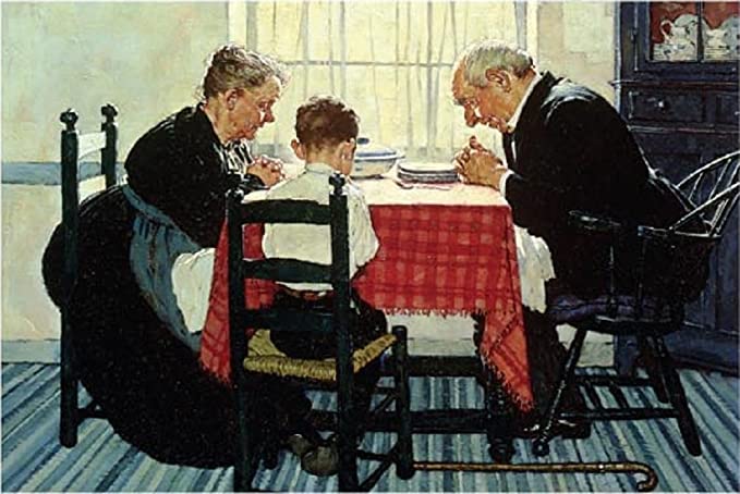 Tomax Saying Grace 1000 Piece Norman Rockwell Jigsaw Puzzle