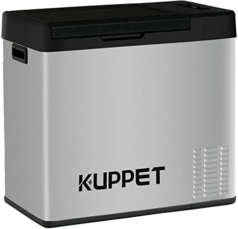 KUPPET Portable Refrigerator/Freezer 33Qt, Car Fridge, Dual Temperature Electric Cooler for Truck Party, Travel, Picnic Outdoor, Camping and Home use -12/24V DC and 100-240V AC, -4°F ~ 68°F