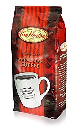 Tim Horton's 100% Arabica Medium Roast, Original Blend, Whole Bean Coffee, 2 pound Bag