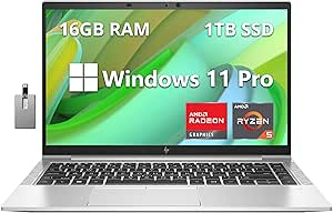 HP EliteBook 845 G8 14" FHD Business Laptop, AMD Ryzen 5 PRO 5650U, 16GB RAM, 1TB SSD, AMD Radeon Graphics, Fingerprint Reader, HD Camera, Wi‑Fi 6, Win 11 Pro, Silver, 32GB Hotface USB Card