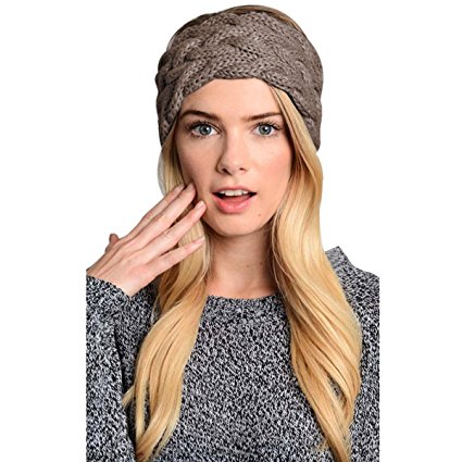 Womens Winter Knitted Headband - Crochet Twist Hair Band Headwrap Hat Cap Ear Warmer