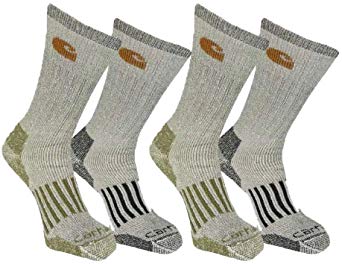 Carhartt Men's A118-4 Cold Weather Wool Blend Crew Socks (Pack of 4)