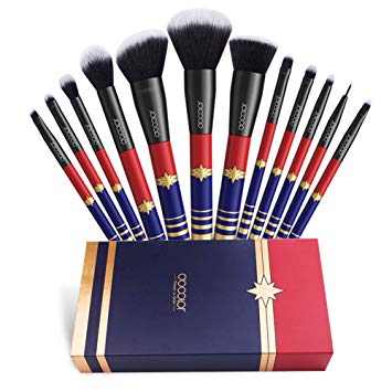 Docolor Makeup Brushes 12Pcs Premium Makeup Brush Set Synthetic Kabuki Makeup Brush Set Cosmetics Foundation Blending Blush Eyeliner Face Powder Lip Brush Makeup Brush Kit