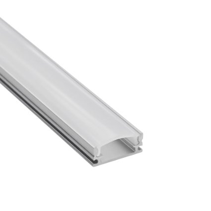 1M/3.3FT U-Shape Aluminum Channel for surface and recessed LED strip installation, Slim Compact Design Aluminum Profile with Oyster White Cover, End Caps and Mounting Clips - U02