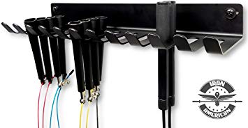 OMEGA Jump Rope Rack (HOLDS MORE THAN 22 ROPES) Crossfit Speed Rope Hanger / Handle Rack - (ALL mounting hardware included) LIFETIME WARRANTY