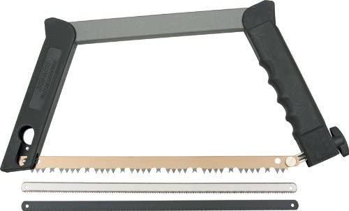 Outdoor Edge PackSaw - Collapsible, Break-Down Outdoor Hunting Saw with Three Interchangeable Wood, Bone and Metal Blades and Nylon Storage Case