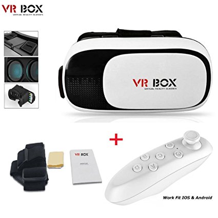 JHM® 3D VR II Box Luckystar Virtual Reality Glasses Cardboard Movie Game for Samsung Android iPhone 3.5"--6"