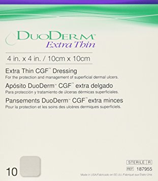 Convatec DuoDERM CGF Extra Thin Dressing 4"x4", 10/Pack