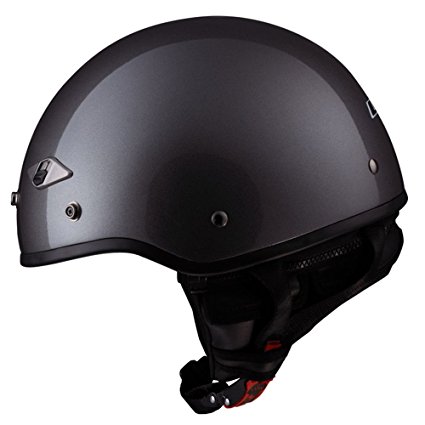 LS2 Helmets HH568 Half Helmet (Solid Gunmetal, Large)