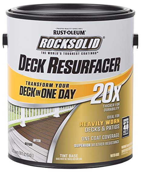 Rust-Oleum 319413 RockSolid 20X Deck Resurfacer, 1 Gallon, Timberline