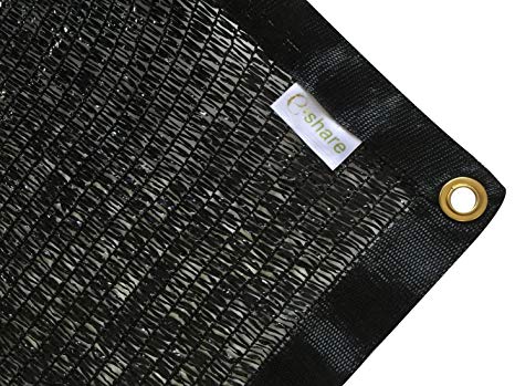 E.share Best Quality 40% UV Shade Cloth Black Premium Mesh Shadecloth Sunblock Shade Panel 12ft x 24ft