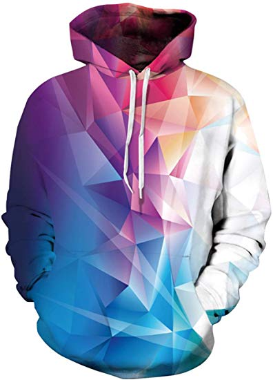 Spreadhoodie Unisex 3D Print Cool Fleece Hoodie Pullover Hooded Sweatshirt for Women Men