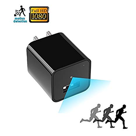Hidden Camera Phone Charger - Upgraded 1080p Mini Spy Cam 32GB Wireless Motion Detection Security Nanny Video Recorder