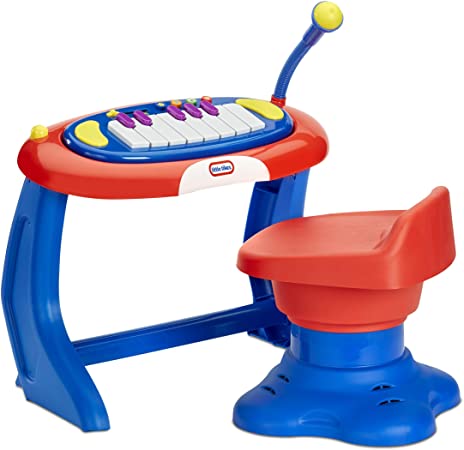 Little Tikes Sing-a-Long Piano Musical Station Keyboard with Working Microphone for Kids Ages 3-5 Years Old