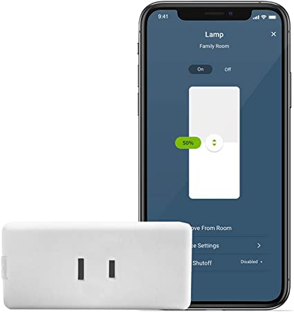 Leviton D23LP-2RW Decora Smart Wi-Fi Mini Plug-in Dimmer (2nd Gen), Works with Hey Google, Alexa, Apple HomeKit/Siri, and Anywhere Companions, No Hub Required