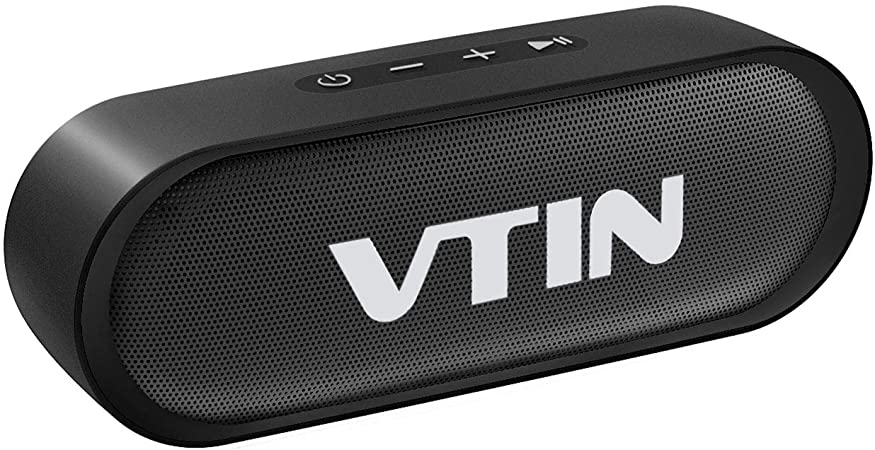 Portable Bluetooth Speaker, VTIN R4 Bluetooth Speaker w/Rich Bass & 24H Playtime, Bluetooth 5.0, Waterproof Speakers IPX5 w/Built-in Mic, Outport AUX & TF Card Slot, Suitable for Home and Outdoor