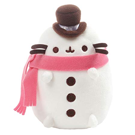 GUND Pusheen Christmas Snowman Plush, White, 6”