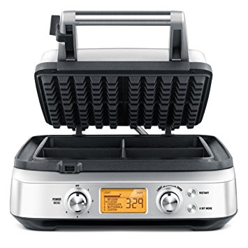 Breville Smart 4-Slice Waffle Maker, Silver (Certified Refurbished)