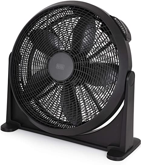 BLACK DECKER BXFF53001GB 2-in-1 High Velocity 20" Wall Mountable/Air Circulator Fan with Remote Control and 8 Hour Timer - Black