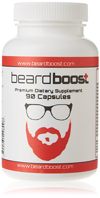 Beardboost - 30 Day Beard Growth Nutrition for Men With FREE Advice Guide - UK Made. Newest and Most Advanced Formula!