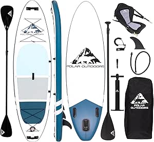 Roc Inflatable Stand Up Paddle Boards with Premium SUP Paddle Board Accessories, Wide Stable Design, Non-Slip Comfort Deck for Youth & Adults