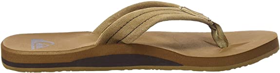 Quiksilver Men's Carver Suede 3 Point Flip Flop Athletic Sandal